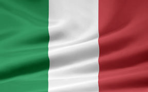 rippled Italian flag